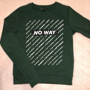 Dark green sweatshirt